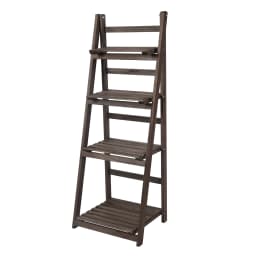 4 Tier Foldable Wooden Plant Stand Ladder Shelf Flower Pot Display Rack for Indoor Patio Balcony Garden