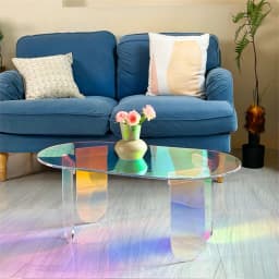 Side table Coffee table Sofa Colorful coffee table Acrylic Living room table modern
