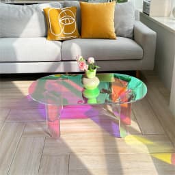 Side table Coffee table Sofa Colorful coffee table Acrylic Living room table modern