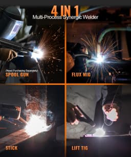 MIG Welder 3 in 1 HITBOX HIM200 Gas MIG Gasless MIG MMA Lift TIG 220V Single Voltage Welding Machine Wire Drawing Gun EU Plug