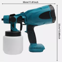 Cordless High Pressure Spray Gun Airless Paint Sprayer Fits Makita 18V Battery