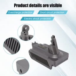 Battery Adapter For 18V Li- Battery Convert To For Dyson V10 Vacuum Cleaner MT18V10 Easy Install