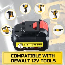 1/2/4Pcs 6.0Ah DCB120 Replace for Dewalt 12V Li-on Battery Pin DCB123 DCB127 DCB122 DCB124 DCB121 Suit for Cordless Power Tools