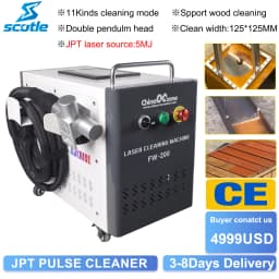 200W JPT Pulse Laser Cleaning Machine 100W Wood Cleaner for Wood Rust Removal Oil Paint Metal Rubber Furniture Stone Cleaning