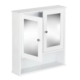 Bathroom Mirror Cabinet Wall Mounted Storage Cupboard for Bathroom Organizer Space Saving Furniture Cabinet with Shelves and Door