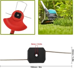 20Pcs String Trimmer Head Electric Weed Trimmer Blade Replacement Steel Wire Line Trimmer Spool Wire Weed Trimmer Head Weed Wacker Attachment for Cordless Grass Trimmers