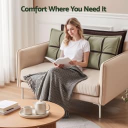 Double Layer Storage Wedge Reading Pillow Adjustable Filling Chenille Bed Rest Cushion for daybed Dorm and RV Double Size