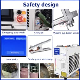 Laser Cleaning Machine 1500W Industrial Water Cooling Cleaner for Rust Remove Oil Paint Clean Width 300MM Double Pendulum Head
