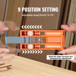 SucceBuy 56 Pcs Pocket Hole Jig Mini Jig Pocket Hole System with 9" C-clamp Step Drill Wrench Drill Stop Ring Square Drive Bit