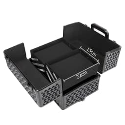Travel Makeup Case Cosmetic Organizer Box with Wheels Diamond Design Portable Beauty Trolley Storage Bag for Travel and Home Use