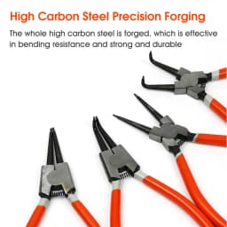 7" Circlip Pliers Set Internal External Bent Straight Snap Ring Remover Tool