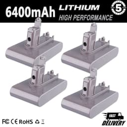 1/2/4Pcs 6.4Ah Li-on DC31B Replace for Dyson 22.2V Battery Pin TypeB DC34 DC35 DC44 DC45 Compatible with Handheld Vacuum Cleaner