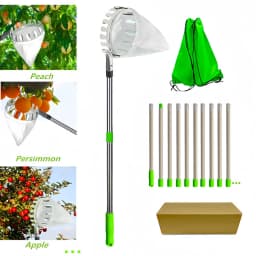 Telescoping Fruit Picker with Long Handle 4m Pole Fruit Picking Tool Storage Bag