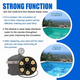 6-Port Water Valve Module with O-ring 004-302-4408-00 for Paramount Water Valve
