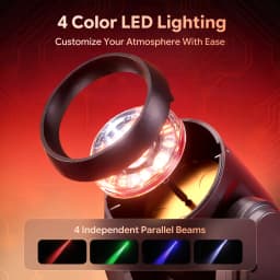 Datewink Mini 50W R/G/B/W LED Moving Head Light DMX Remote Control 4Color Beam Stage Lights For DJ Disco Party Wedding Nightclub