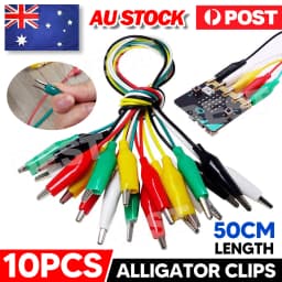 10PCS Electrical Alligator Clips Test lead Jumper Wire Crocodile Cable wire
