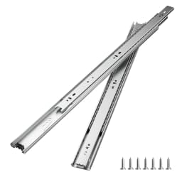 SucceBuy Drawer Slides 10 Pairs Full Extension Ball Bearing Cabinet Rails 100LB Load Capacity Heavy Duty Side Mount for Kitchen