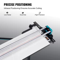 SucceBuy Manual Tile Cutter Laser Positioning Single Rail W/ Supporting Feet Professional Push Knife for Cutting Ceramic