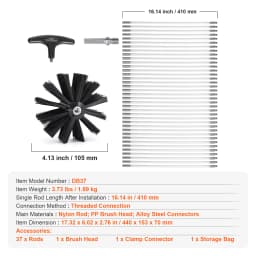 SucceBuy Dryer Vent Cleaner Kit Flexible Lint Trap Brush Reinforced Nylon Duct Cleaning Tool Dryer Vent Brush Dryer Cleaning
