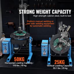SucceBuy Rotary Welding Positioner50KG 0-90°Welding Positioning Turntable Table0.5-6RPM 120W with 12.4 Inch 3-Jaw Lathe Chuck