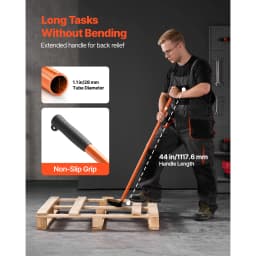 SucceBuy Pallet Buster Tool Carbon Steel Handle 2000 lbs Wrecking Pry Bar Deck Board Removal Tool for Roofing Trim Drywall