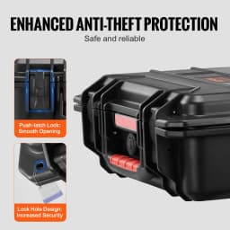 SucceBuy IP67 Weatherproof Hard Case Heavy Duty Protective Case w/ Pre-cut Foam and Handles for Travel Hunting Military Cameras
