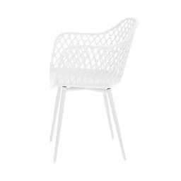 4PC Outdoor PP Lounge Chairs White Patio Dining Set Garden Furniture