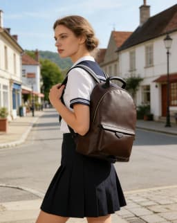 Casual Lightweight Large Capacity Short Trip Backpack Fashionable Ladies Shoulder Bag Vintage Style Internal Zipper Pocket