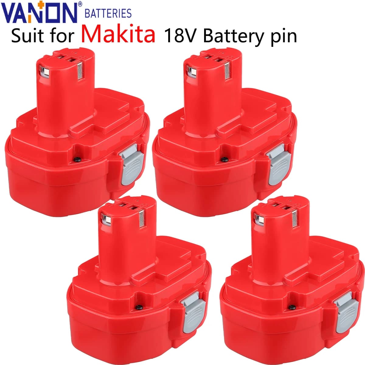 VANON 1/2/4Pack 1822 4.8Ah 18V MAX Ni-MH Battery Replace for Makita 1823 1835 192826-5 192829-9 193159-1 193140-2 193102-0 Battery pin