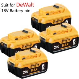 DCB200 1/2/4Pack 6.0Ah 18V MAX Lithium Battery Replace for DeWalt DCB180 DCB182 DCB184 DCB202 DCB205 DCB206 Tools Battery pin