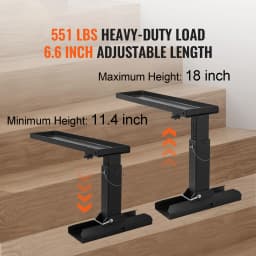 SucceBuy Ladder Levler 23.4Lx11.4-18inH Support Surface Steel Ladder Leveling Tool Folding Pitch Hopper Stair Ladder Stabilizer