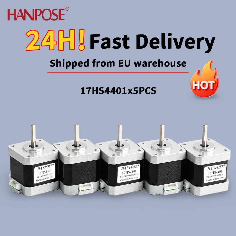 NEMA17 17HS4401 x5PCS Stepper Motor 1.5A 40N.cm Non-Captive 4-Lead for 3D Printer CNC Machine
