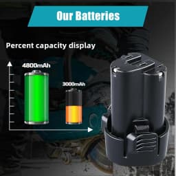 VANON 1/2/4 Pack 10.8V 4.8Ah Li-ion Battery Replace for Makita Battery Pin Compatible with BL1013 BL1014 194550-6 194551-4