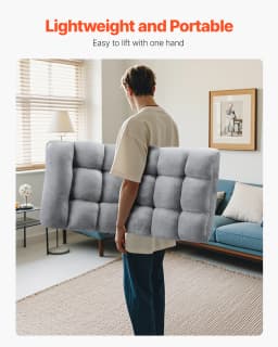 SucceBuy Floor Chair Recycled Foam Folding Sofa Chair Multifunctional Floor Chair with Back Support Ideal to Sleeping Reading