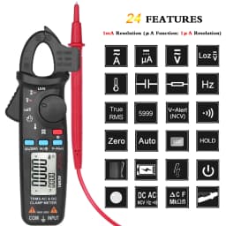 BSIDE Digital Clamp Meter Professional 1mA Resolution Ammeter Pliers True RMS DC AC 100A Multimeter Car Current Voltmeter Tester