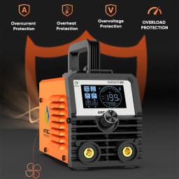 HITBOX ARC200 Mini Stick Welder 220V 2 in 1 MMA/Lift TIG IGBT Inverter Welding Machine LED Digital Display Anti-stick Arc Force Hot Start VRD Portable Home Welder