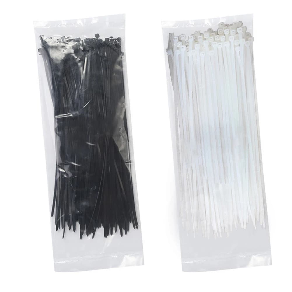 100pcs Self-locking Plastic Nylon Tie Fastening Ring Cable Wire Zip Ties Set