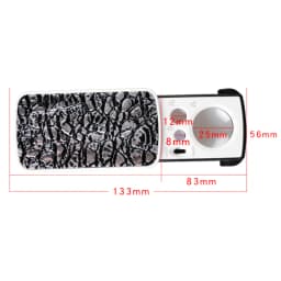 5PCS 30X/60X/90X Pocket Magnifying Jewellers Magnifier Glass LED Slide Light