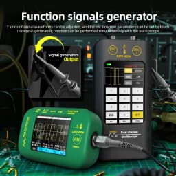BSIDE O2 Touchscreen Oscilloscope Signal Generator Handheld 3.98-Inch 50MHz Dual Channel Digital Oscilloscope Waveform Tester