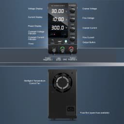 KUAIQU Adjustable Switching Power Supply 30v 10a,Laboratory Power Supply 32v 6a Voltage Regulator Current Stabilizer SPS-C3010