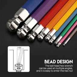 54 PCS Extra Long Arm Wrench Allen Key Hex Set Metric + Imperial + Torx Key