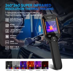 GOYOJO Thermal Imaging Camera 2in1 Super IR 640x480 Handheld Thermal Imager Electrical Test for HVAC Electrical Detect