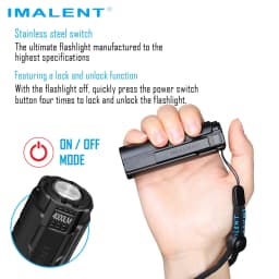 IMALENT LD70 Deluxe Edition Pocket EDC Flashlight Type-C Rechargeable Camping Climbing and Night Fishing Waterproof Portable EDC Light for Outdoor Search & Rescue Work