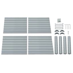 2 Pack 100x100x77cm Galvanised Raised Garden Bed Planter Box Durable Outdoor Container