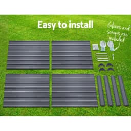 2 Pack 100x100x77cm Galvanised Raised Garden Bed Planter Box Durable Outdoor Container