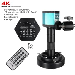 IMX415 4K 300x Digital Microscope For Soldering Recording 48MP Industrial Electronics Microscope Phone Repair Jewelry Repair