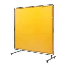 SucceBuy Welding Screen with Frame 6' x 6' Welding Curtain Screen Flame Resistant Vinyl Welding Protection Screen