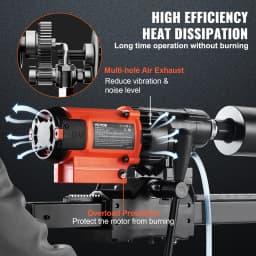 SucceBuy 3200 W 750RPM Wet/Dry Diamond Core Drill Machine Concrete Drill Rig Stand Industrial Wet Electric Core Drilling Machine