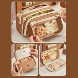 Capybara Cute Backpack with Pencil Case Kawaii Schoolbag Large Capacity Adorable Lightweight Daypack Shopping Work Trip Backpack