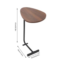 【New】Small Side Table Side Table Round Sturdy Stable Support Density Board Tabletop Practical Carbon Steel Frame for Bedside